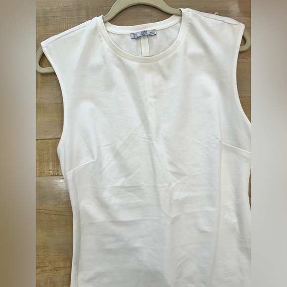 Zara white bodycon midi dress fitted - Picture 9 of 11